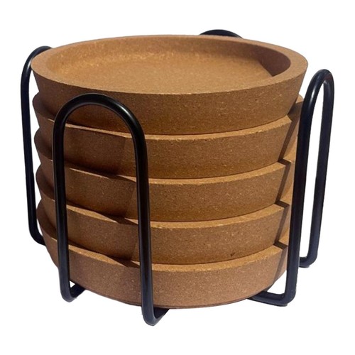 Round cork coasters - 5x,