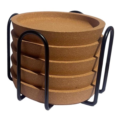 Round cork coasters - 5x,