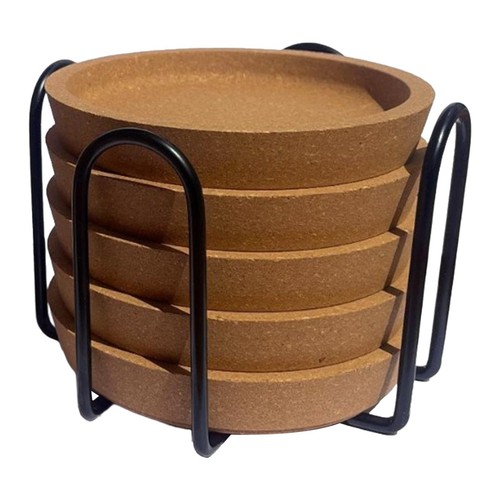 5pcs round cork - round, with