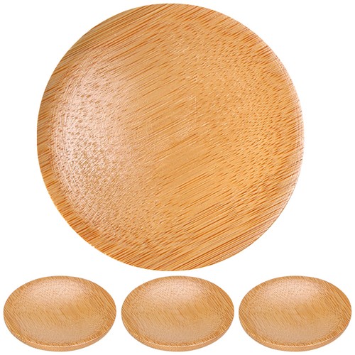 4pcs round bamboo - 4pcs,
